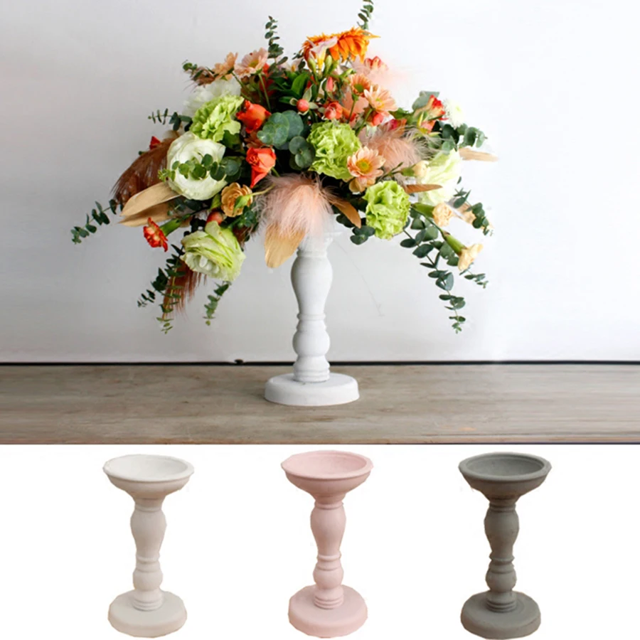 

Big Romantic Candle Holders Vintage Retro Pillar Wooden Candle Holder Modern Mumluk Discounts Rack Flower Stand Wedding 50ZT027