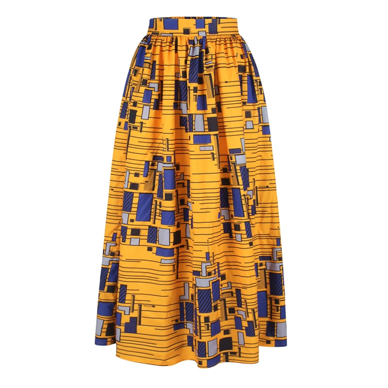 Юбки с принтом 2019 Новые африканские платья для женщин модные Дашики юбки халат Bazin одежда Vestido Средний Восток Riche традиционный