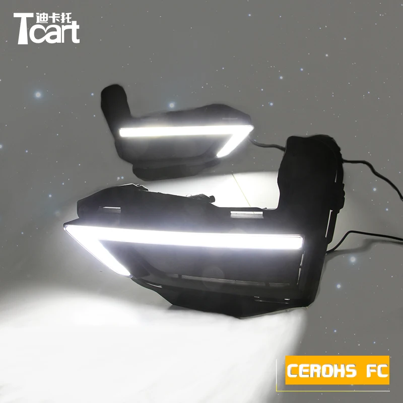 Tcart желтый сигнал поворота стиль реле 12V светодиодный DRL Дневной светильник