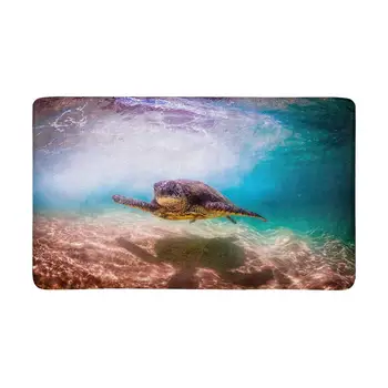 

Hawaiian Green Sea Turtle Cruises in The Warm Waters Hawaii Indoor Doormat Large Non Slip Front Entrance Door Mat Rug