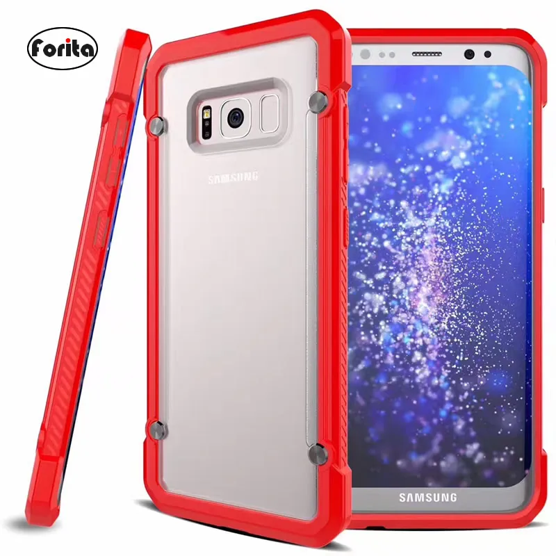 For samsung galaxy S6 S7 edge S8 plus S8P Hard Plastic Frosted PC Forita XY Transparent Armor Shield Shockproof back Case |