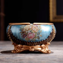 Украшение с алмазной пепельницей большая роскошная ретро декоративная Ремесло Подарочная пепельница гостиная журнальный столик