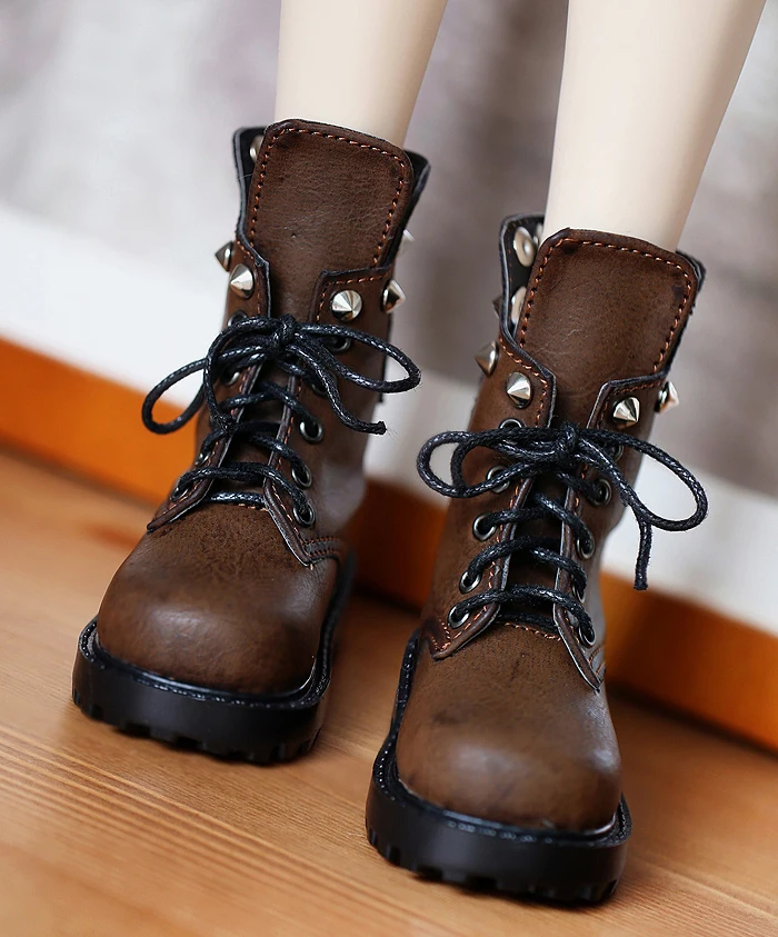

D01-P343 children handmade toy 1/6 1/3 1/4 Doll Accessories BJD/SD shoes Velvet strap ankle boots 1pair