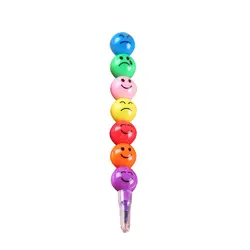 Мультфильм Emoji 3d-ручка очаровательный круглый граффити ручка канцелярские подарки для детский восковой карандаш