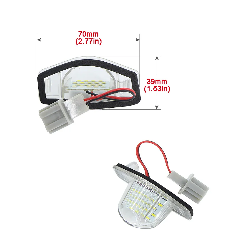1 пара светодиодный номерной знак светло-белый для Honda Jazz Fit CR-V Odyssey и т. д