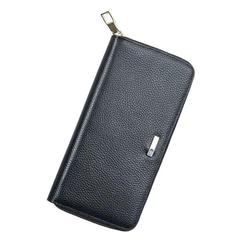 

Men's Genuine Leather Bluetooth Smart Black Long Wallet Credit Card Holder Anti Lost Locator Purse 20x10x2.5cm