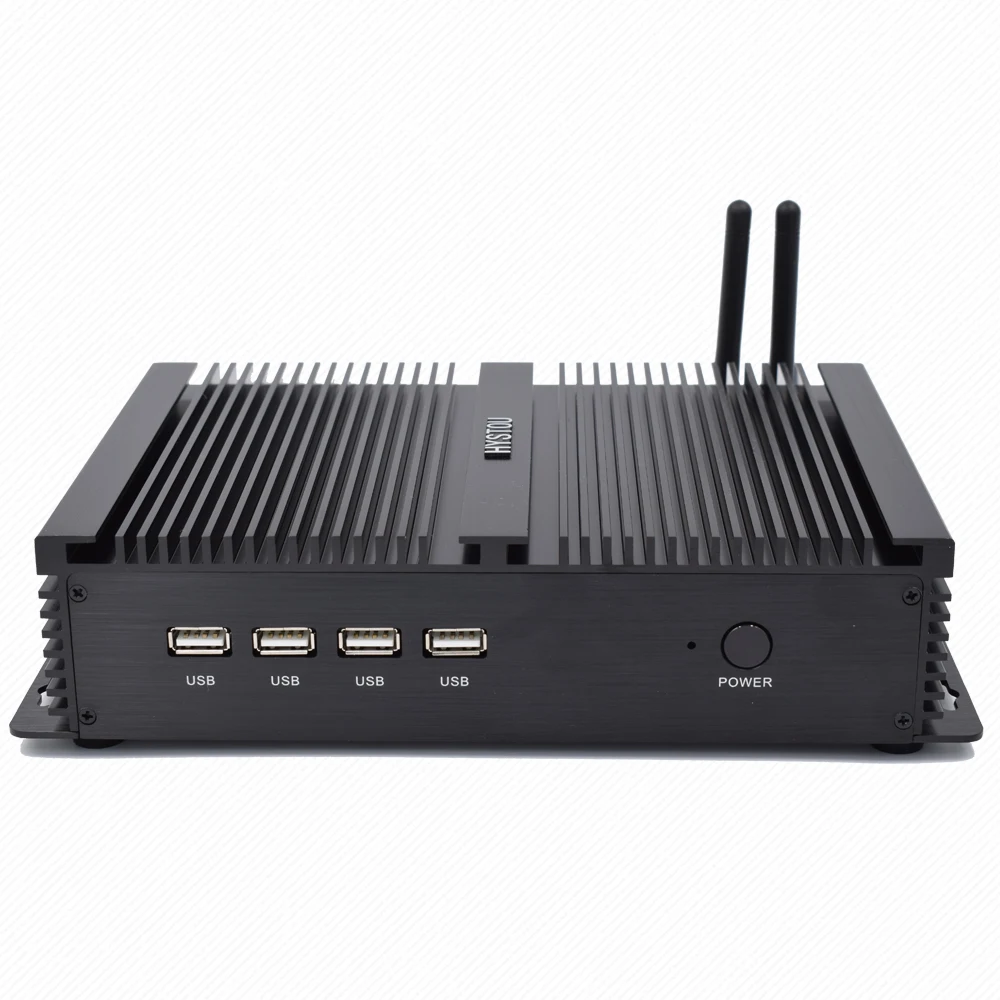 Безвентиляторный промышленный мини ПК Intel Core i5 3317U Windows XP Dual LAN NICS 4 * RS232 сервер Celeron