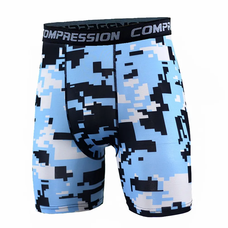 

New 2017 Fitness 3d Short pants Men Brand Clothing Tights Compression Shorts Camouflage Short Pants Male