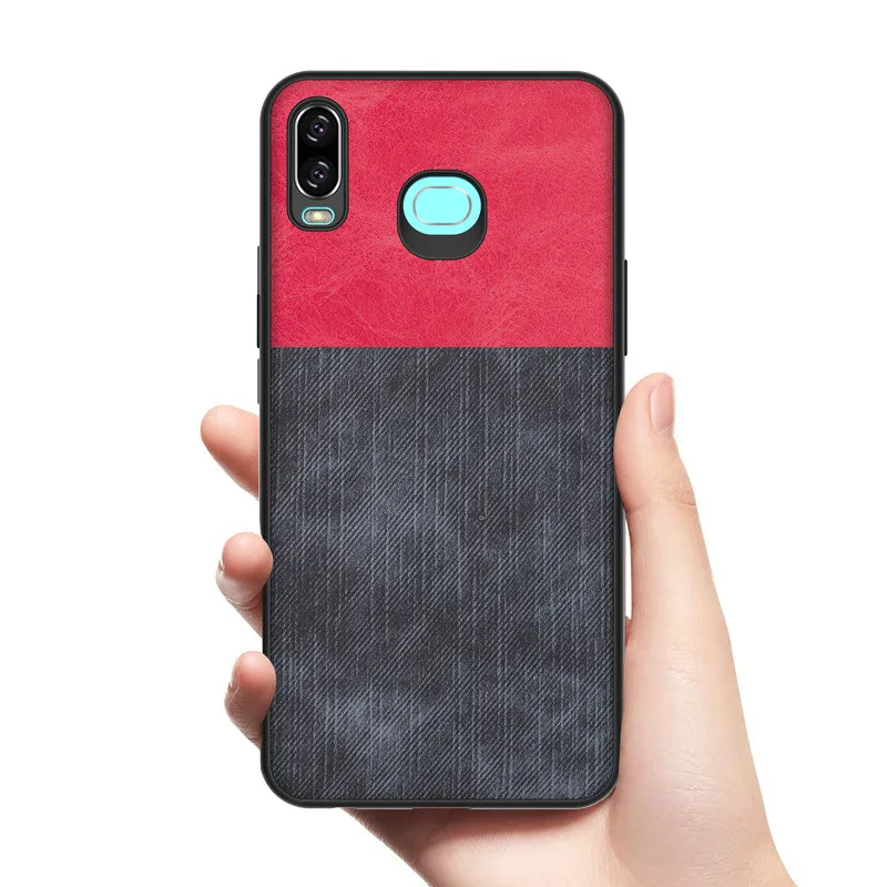 

Denim Fabric Mixed Colors Cover for Samsung Galaxy A6S A8S 2018 Canvas Denim PU Leather Case for Samsung A7 A5 2017 Phone Case