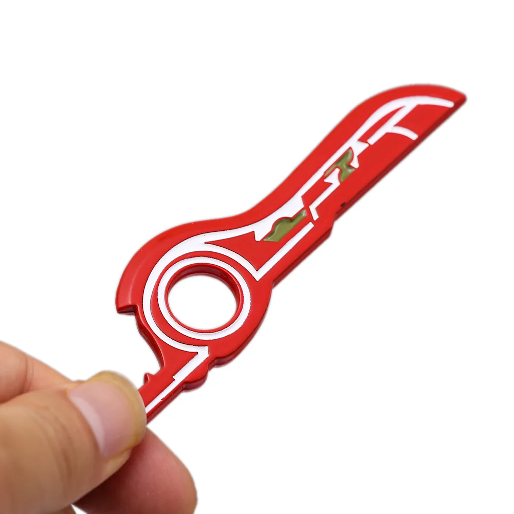 

J Store Game Xenoblade Chronicles Keychain Red Metal Sword Weapon Keyring Holder Men Sleutelhanger Figures Chaveiro