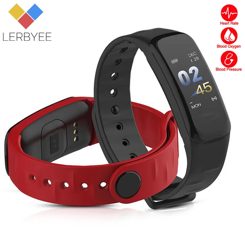 Lerbyee C1Plus, умный браслет, измеритель артериального давления, фитнес-трекер, пульсометр, умный браслет, черные мужские часы для занятий спортом, альпинизмом