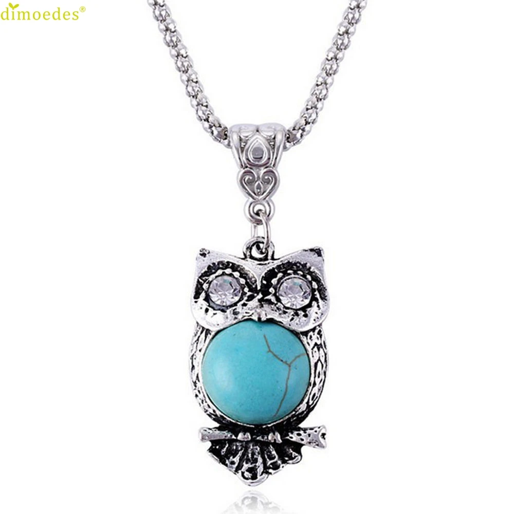 

Diomedes Newest Creative Luxury Bohemia Retro Owl Pendant Chain Bib Necklace Pendant Gift