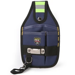 Bolsa de herramientas de electricista profesional, cinturón de trabajo con hebilla de cinta, 3 bolsillos