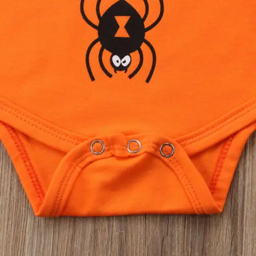 2018 MY FIRST HALLOWEEN Baby Boy Girl Romper Cotton Clothes Outfit Short Sleeve Cotton Costume Soft Clothing 0-18M