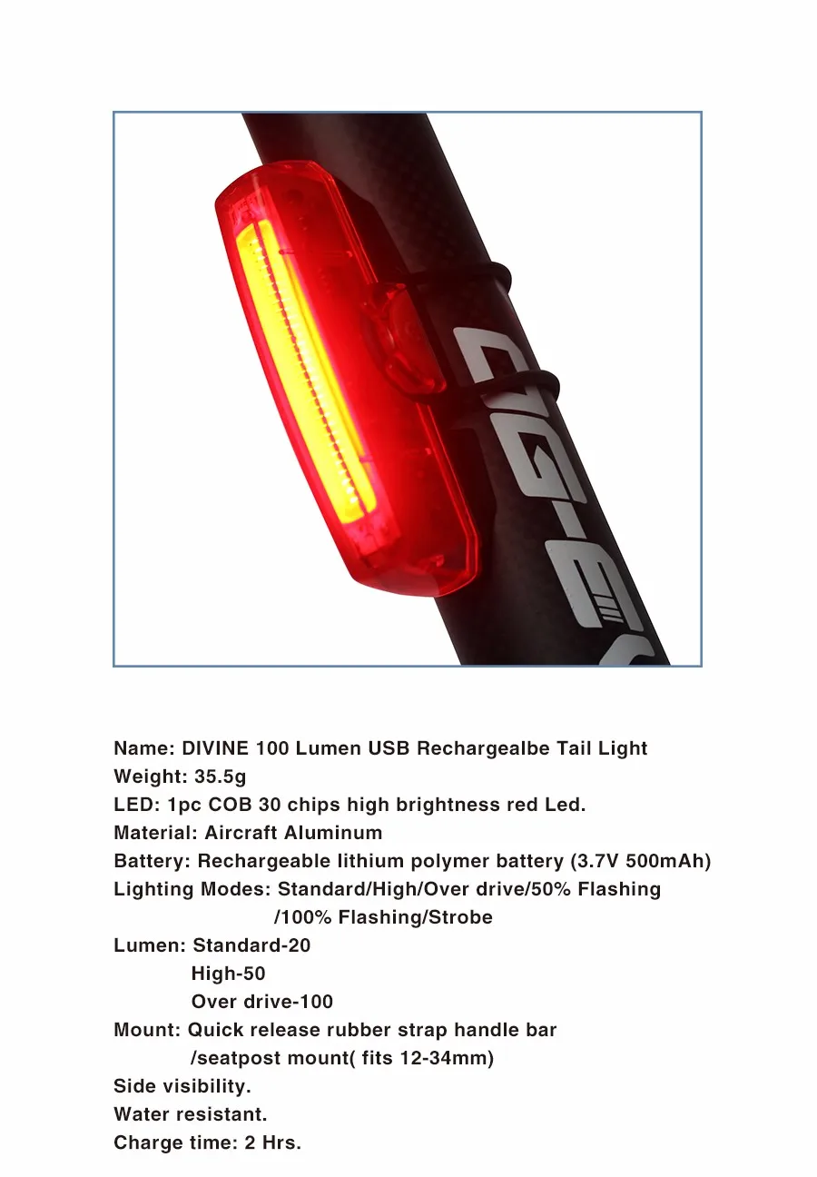 divine led bike light