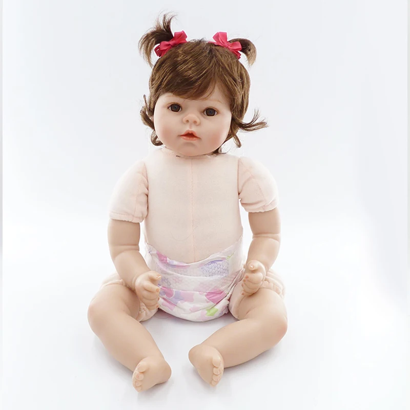 Nicery 20 дюймов 50 см Кукла реборн Мягкий Силиконовый мальчик девочка игрушка реборн кукла подарок для детей белая одежда панда кукла