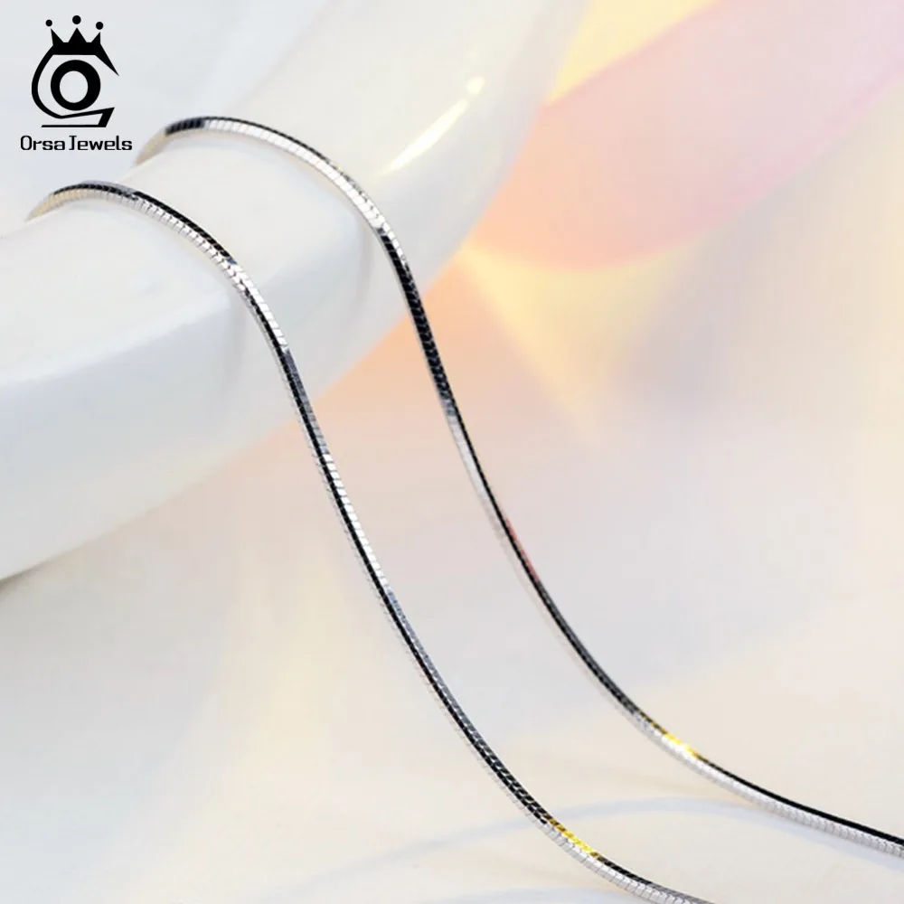 ORSA JEWELS подлинное ожерелье из стерлингового серебра 925 пробы цепочка змеи модное