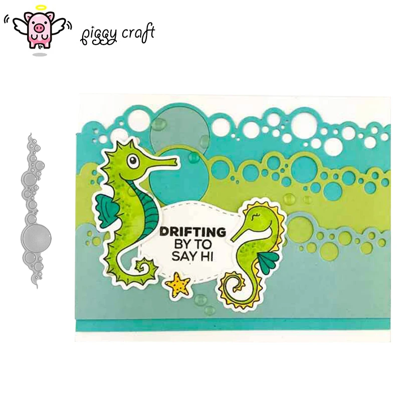 

Piggy Craft metal cutting dies cut die mold Circle bubble card strip Scrapbook paper craft knife mould blade punch stencils die
