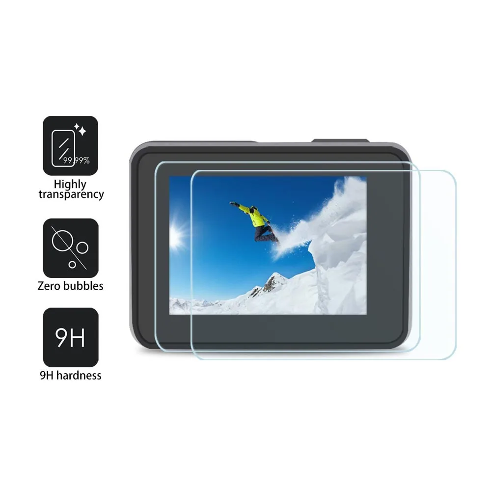 Goedkoop Voor GoPro Hero 5 6 Ultra Helder Gehard Glas Screen + Lens Protector + Lens Cap Cover Gaan Pro 4 k Action Sport Camera accessoires