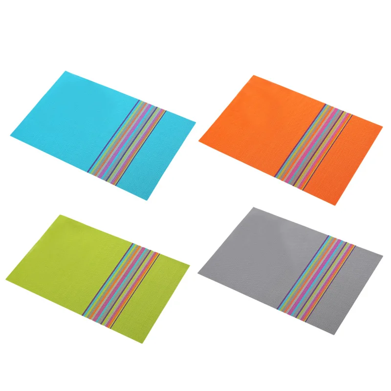 4Pcs/Lot Pvc Placemat Dining Table Mats Kitchen Dining Table Tray Cloth Coasters Waterproof Heat Resistant