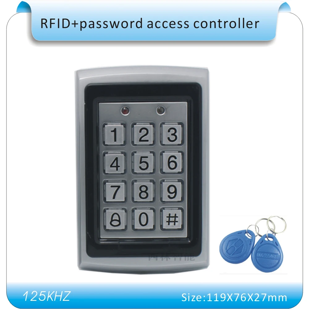 DIY контроль доступа металлический корпус RFID 125 кГц контроль доступа+ пароль машина контроль доступа электрозамок