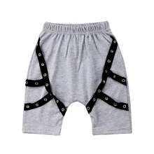 Модные детские хлопковые шаровары для маленьких мальчиков, шорты, леггинсы, повседневные спортивные штаны с эластичной резинкой на талии, От 1 до 5 лет