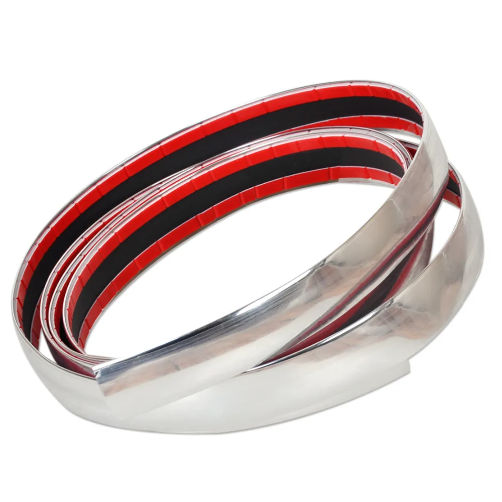 beler 30mm 2.5m Exterior Car Chrome Adhesive Strip Trim Tape Molding
