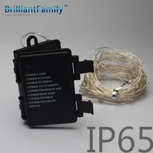 

10M light string Dry Battery Operated for Outdoor garden Christmas LED light Timing light string IP65 waterproof Silver Wire