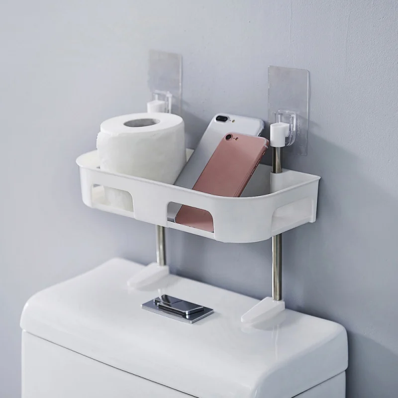 المرحاض منشفة الحمام تخزين الرف جدار جبل حامل الحمام الجرف المنظم الأدوات المنزلية الفضاء التوقف صندوق تخزين