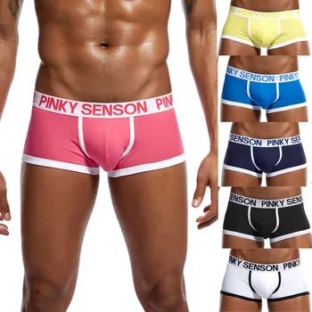 

Men Sexy Underwear Letter Printed Panties Shorts Bulge Pouch Underpants ropa sexy hombre erotica