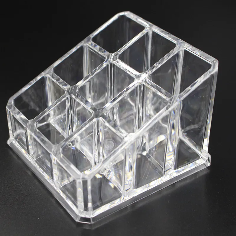 9 Grid Acrylic Cosmetics Organizer Brush Lipstick Holder Makeup Storage Corganizer Box For Cosmetics (4)