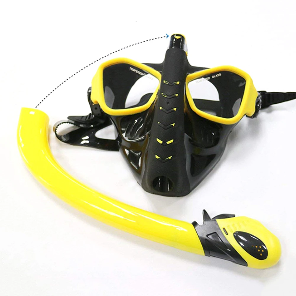 Оборудование, водонепроницаемая легкая дышащая маска для плавания и дайвинга, безопасная силиконовая маска для подводного плавания с полным лицом, сухая, противотуманная, регулируемая, анти-утечка