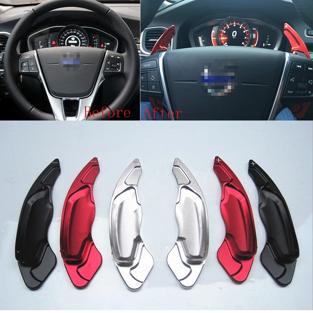 

TTCR-II New 2pcs Accessory for Volvo S60L XC60 S80 XC70 V60 V40 Aluminium Refit Steering Wheel Shift Paddle Shifter Extension