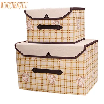 

Brand New Fabric Folding Clothes Storage Box for Socks Underwear Ties Bra Cosmetics Kid Toys Storage Box Clothing Organizer Bin