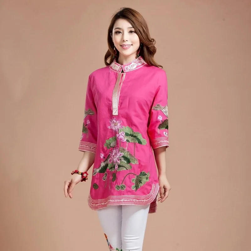 Woman Blouse 2019 Spring Summer Kaftan Blouses