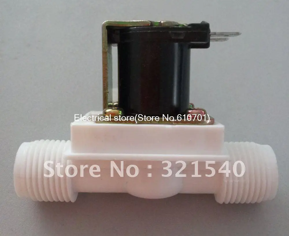 

1/2"BSPP 2Way Nylon Plastic Solar Solenoid Valve 12VDC 24VDC 220VAC Normally Closed Water Air Gas Heater Washer Wash Machine