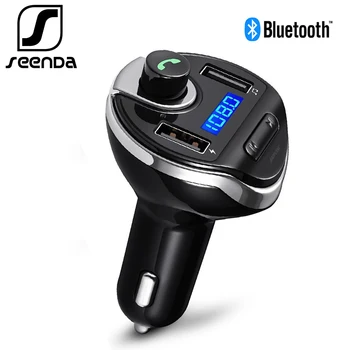

SeenDa 30W Dual USB Car Charger Bluetooth Car FM Transmitter Wireless Mobile Phone Car-Charger for Samsung iPhone Black Friday