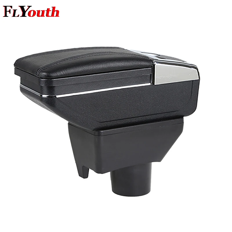 

Car Armrest Box Center Storage Box With Cup Holder Ashtray Arm Rest Rotatable Car-Styling For Toyota Yaris L Vios FS 2014-2018