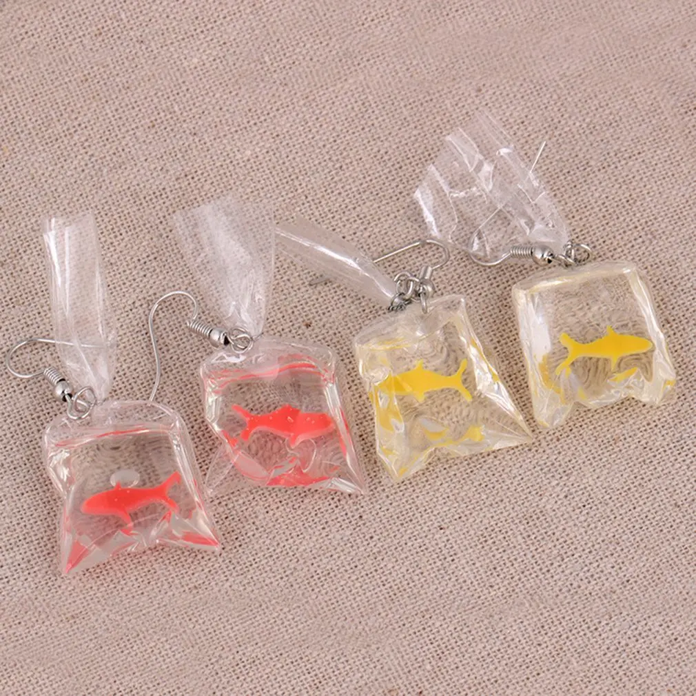 Модный необычный, прозрачный, конфеты Золотая рыбка женские серьги кальмар серьги из полимеров ювелирные изделия для ушей