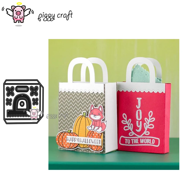

Piggy Craft metal cutting dies cut die mold Portable Gift Candy Bag Scrapbook paper craft knife mould blade punch stencils dies