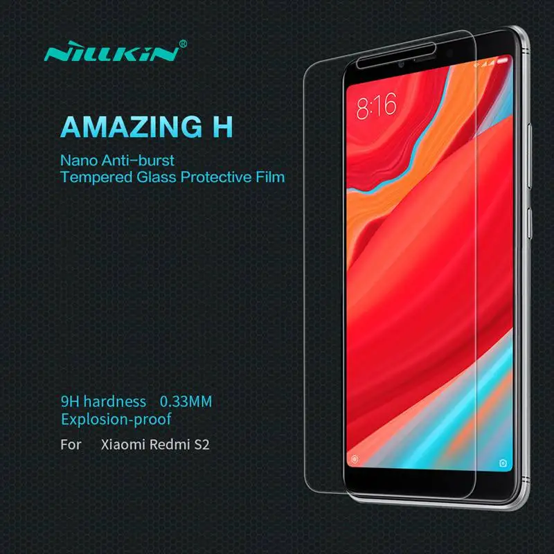 Nillkin Redmi S2 закаленное Стекло Экран протектор для Xiaomi спереди ЖК дисплей защитная