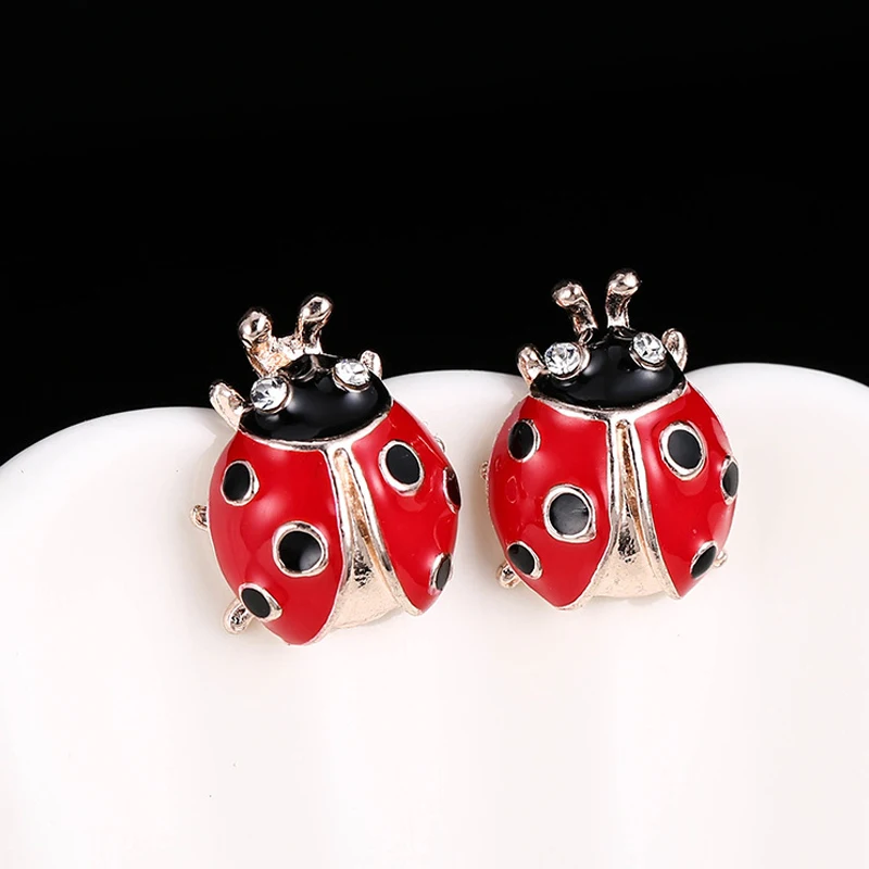 

MODEBOX Miraculous Ladybug Earrings Punk Hyperbole Earrings Simple Zirconia Crystal Earring Gifts For Women