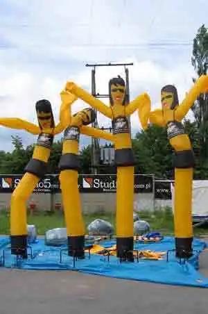

Multicolored inflatable air dancer
