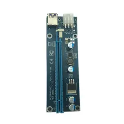 Usb 3,0 Mini Pci-E к PCIe PCI Express 1X к 16X удлинитель Riser Card адаптер Sata 6Pin 60 см кабель питания для биткоина Майнинг Биткойн