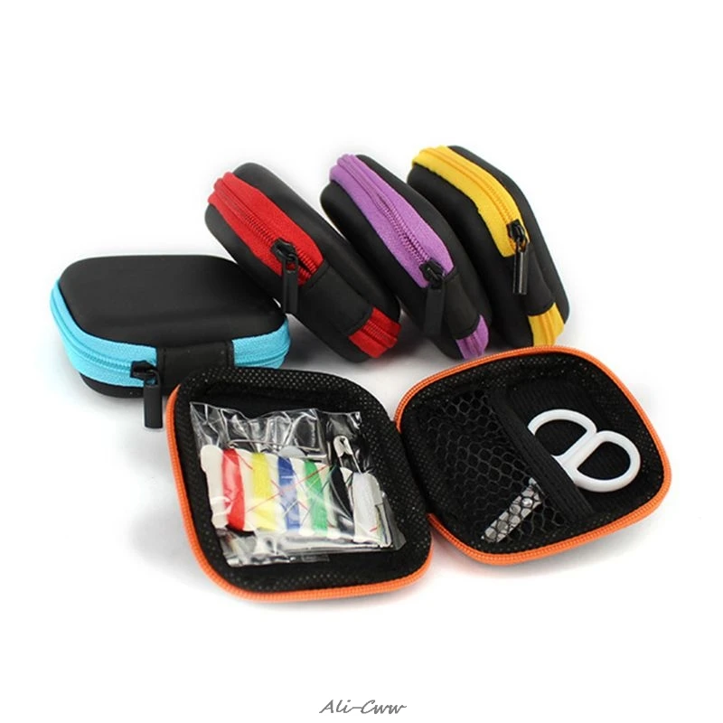 

Sewing Tools Portable Mini Storage Box Travel Sewing Kits with Needle Threads Scissors DIY Accessories