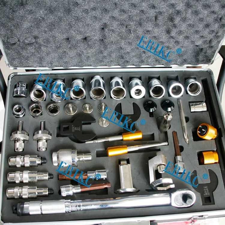 

ERIKC Auto Common Rail Injector Dismantling and Diesel Injector Installing Tool Kits Total 40 Pieces