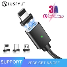 Магнитный кабель из искусственной кожи 3 А, кабель Micro usb type-C, 1 м, для быстрой зарядки, USB C, магнитное зарядное устройство для iPhone, samsung, Xiaomi, Кабо