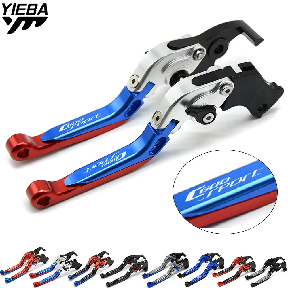Free shipping Universal Adjustable Motorcycle Brake Clutch Levers FOR BMW C600Sport 2011 2012 2013 2014 2015 with C600Sport logo