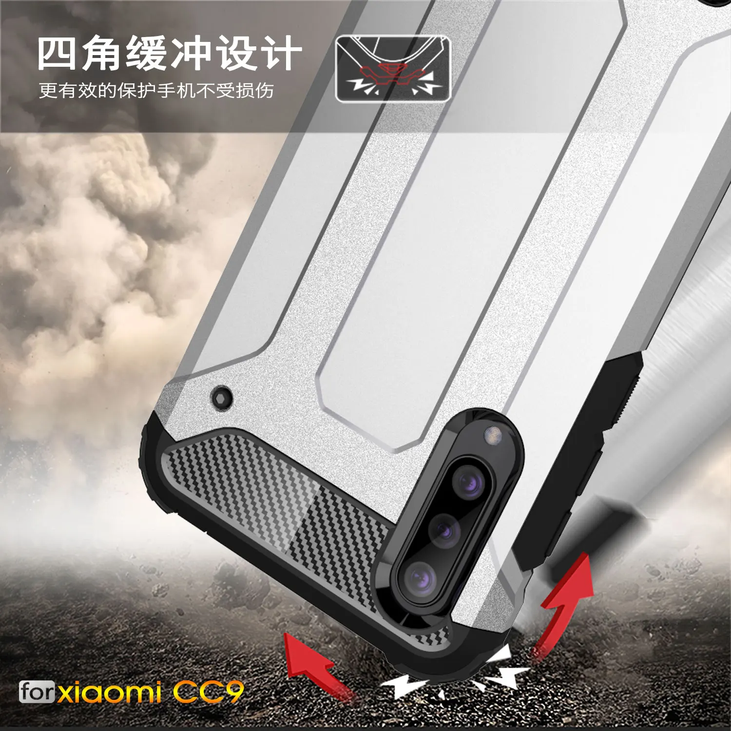 

For Xiaomi Mi A3 Cases Heavy Duty Drop-Proof Dual Layer Back Case For For Xiaomi Mi A3 Lite Global Version