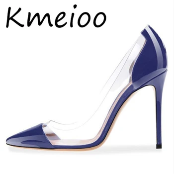 

Kmeioo Shoes Woman Pumps Transparent Pumps Pointed Toe High Heels Stiletto Party Wedding Shoes
